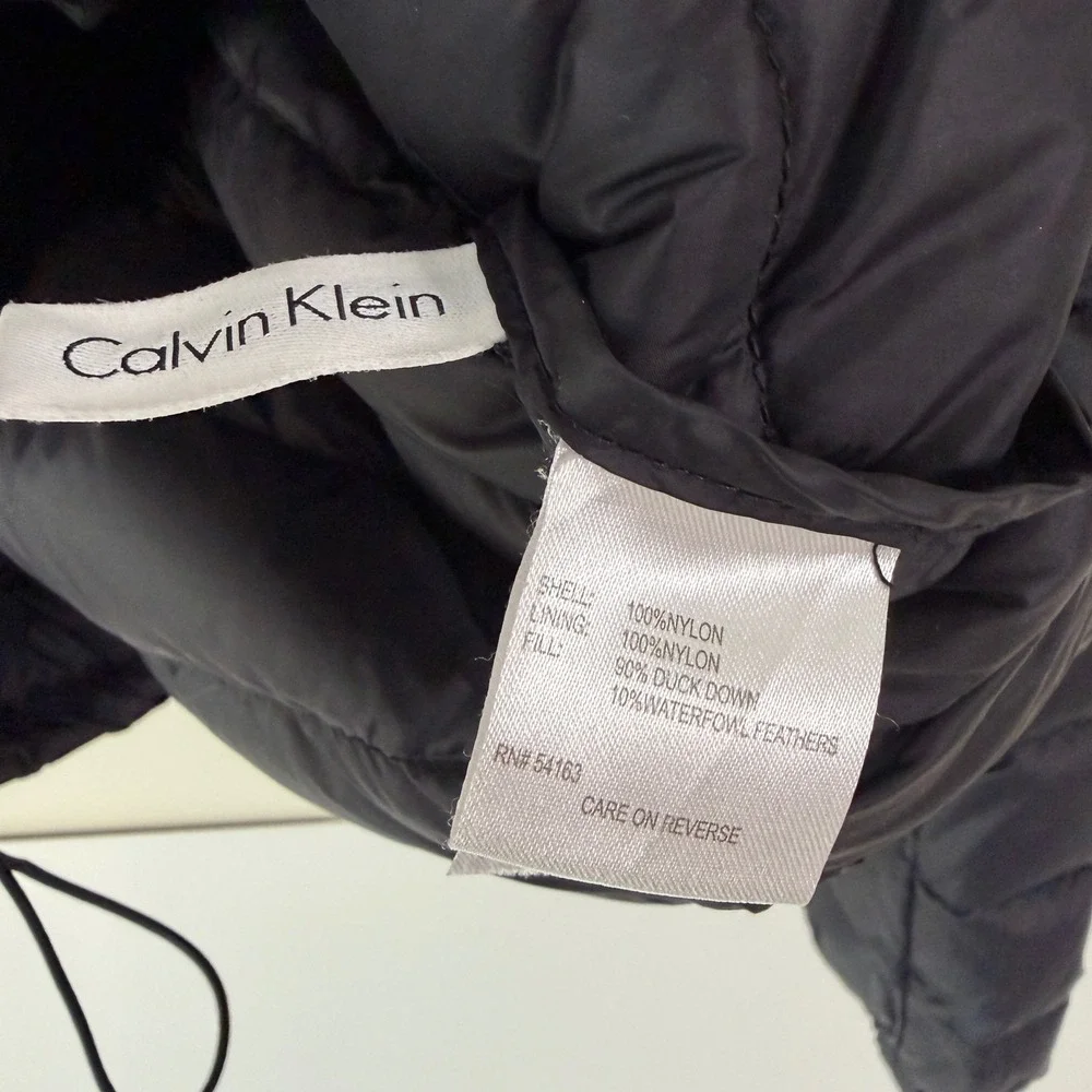 Calvin Klein Mens Puffer Jacket Large Packable Down Quilted Lightweight Travel